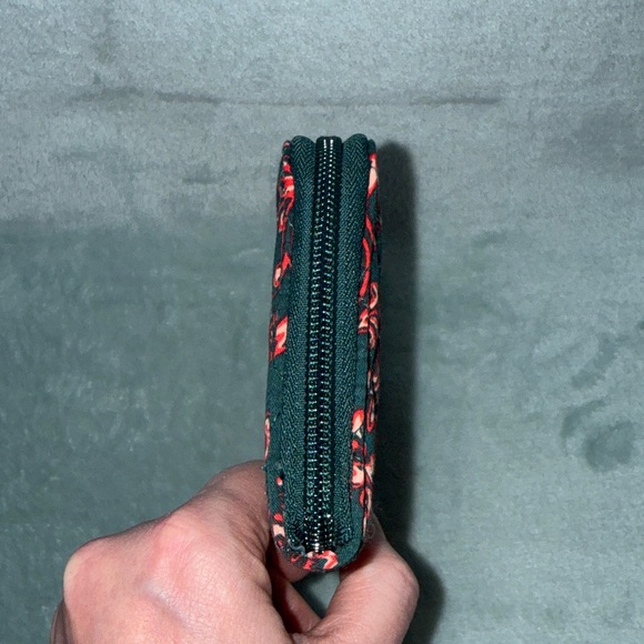 Vera Bradley Quilted Floral Wallet - Green and Red - Picture 3 of 14